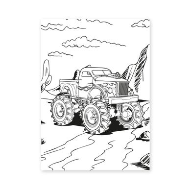 Розмальовка Monster Truck, А4, 12 сторінок, 1Вересня