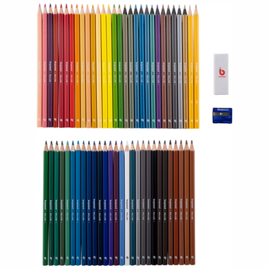 Набір кольорових олівців Small Artists, 58 шт, гумка, точилка, металева коробка, Bruynzeel