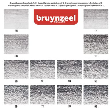 Набор графитных карандашей EXPRESSION 12 штук, Bruynzeel