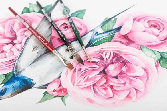 Набор синтетических кистей DaVinci Botanical Art 4216 для изображения растительных мотивов 3 штуки