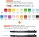 Набір маркерів ZIG Clean Сolor real brush colors, 2 лайнера, пенал, Kuretake RBCN160/22V зображення 3 з 6