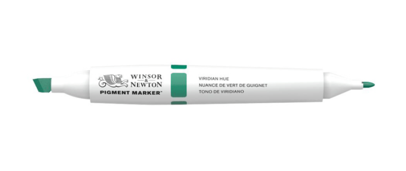 Маркер двусторонний, Pigment marker, (696) Виридоновый оттенок, Winsor & Newton