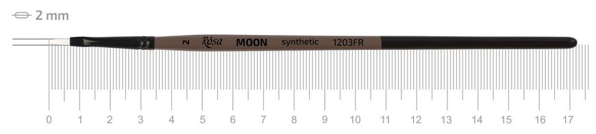 Кисть Moon 1203FR, №2, cинтетика, овальная, короткая ручка, Rosa