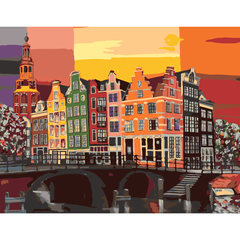 Картина по номерам Colorful Amsterdam, 35х45 см, ROSA START