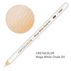 Олівець для рисунку MEGA Білий олійний, м’який, Cretacolor