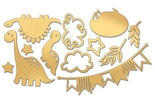 Набір чіпбордів Dyno & co №2, 15х10 см, Gold, Fabrika Decoru