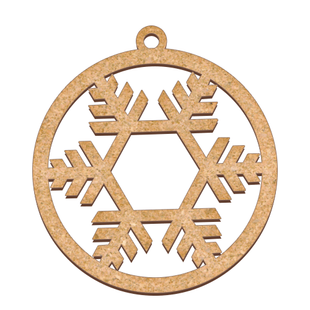 Заготовка для декорирования, Снежинка 3 №297, 10x11х0,3 см, МДФ, Fabrika Decoru