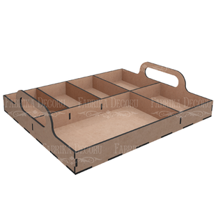 Мікс бокс-Піднос на 6 комірок, 7х25x30 см, МДФ, Fabrika Decoru