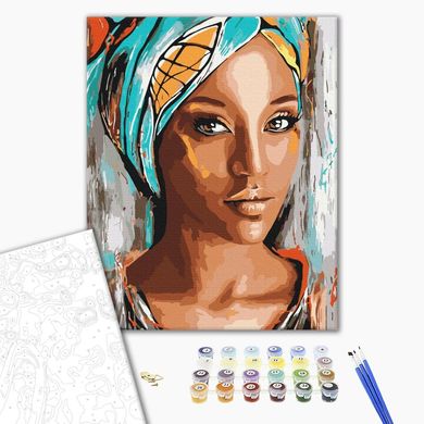 Картина за номерами Портрет африканської жінки, 40х50 см, Brushme