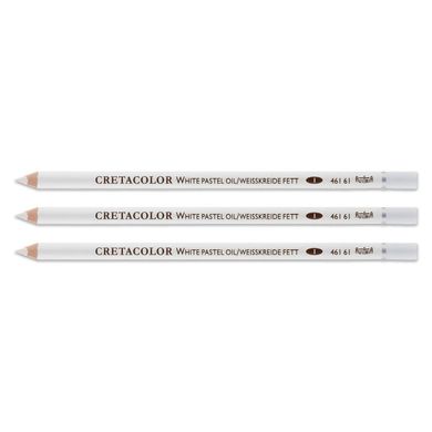 Набір олівців для рисунку, Білий олійний, м’який, 3 штуки, Cretacolor