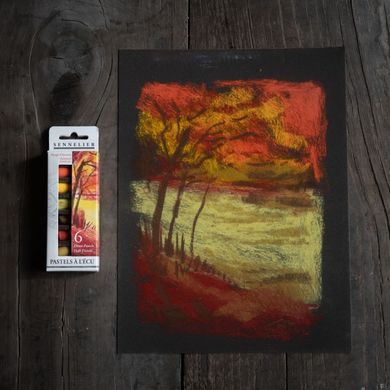 Набор сухой пастели Sennelier серия "A L'écu" Autumnal Landscape, 6 цветов, 1/2, картон