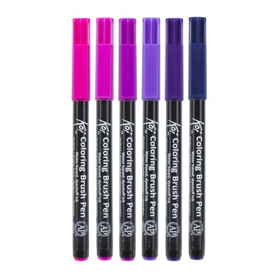 Набір маркерів Koi Coloring Brush Pen, Galaxy, 6 шт, Sakura