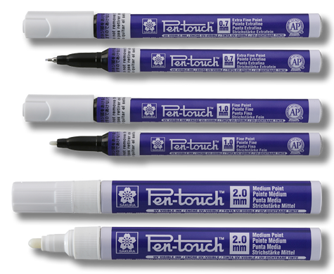 Маркер Pen-Touch Голубой, ультрафиолетовый, тонкий (Extra Fine) 0,7 мм, Sakura