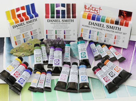 Набір акварельних фарб Daniel Smith в тубах 6 кольорів 5 мл Mineral + грунт