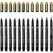Набір лайнерів PIGMA Micron Black&Gold 003-12, brush, PN, Чорний, 12 штук, Sakura 8712079459352 зображення 3 з 6