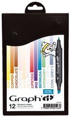 Набір двосторонніх маркерів Manga Colors, 12 шт, Graph'it