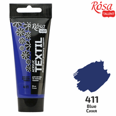 Краска акриловая по ткани ROSA TALENT синяя (11), 60 мл