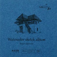 Альбом для акварелі Authentic Layflat, 14x14 см, 280 г/м2, 24 аркушів, Smiltainis