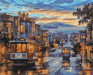 Картина за номерами Місто в фарбах дощу, 40x50 см, Brushme
