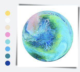 Набор Big Fluid Art Box Синие оттенки (2 картины), 30 см