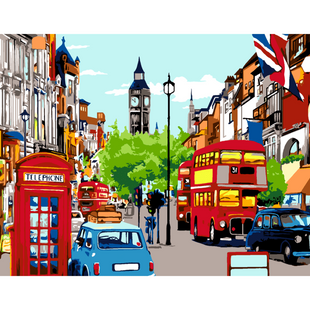 Картина по номерам London Street, 35х45см, ROSA START