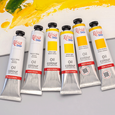 Фарба олійна, Жовта світла, 45 мл, ROSA Studio