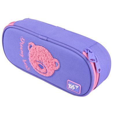 Пенал PH-30 Cute Bear, 22х9х5 см, мягкий, сиреневый, Yes