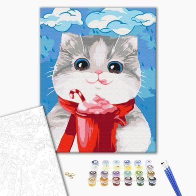 Картина за номерами Ласощі для кішки, 40х50 см, Brushme