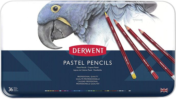 Набор пастельных карандашей Pastel Pencils, в металлической коробке, 36 штук, Derwent