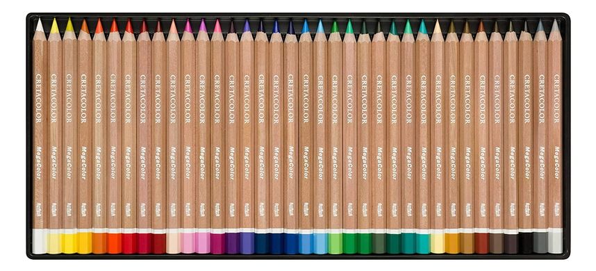 Набір кольорових олівців, MEGACOLOR, 36 штук, металева коробка, Cretacolor