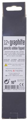 Набор графитовых карандашей, НВ с резинкой, 12 штук, Bruynzeel