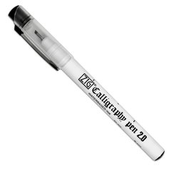 Ручка для каллиграфии ZIG Calligraphy Oblique Tip, 2.0 мм, со скошенным наконечником, черная, Kuretake