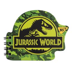 Блокнот Jurassic World, А7, 24 листа, двойная спираль, фигурный, YES