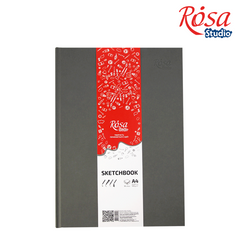 Блокнот A4, 21x29,7 см, 100 г/м2, 96 листов, серый, Rosa Studio