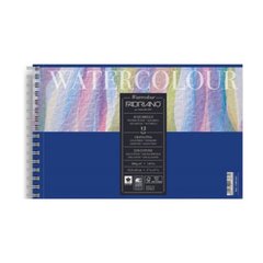 Альбом для акварелі на спіралі Watercolor A5, 13,5х21 см, 300 г/м2, 12 аркушів, Fabriano