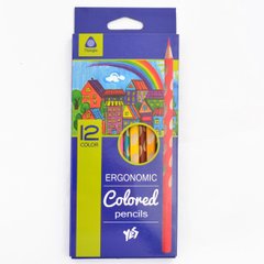 Набір кольорових олівців Ergonomic, 12 кольорів, YES