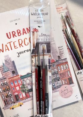 Набір пензлів DaVinci Urban Watercolor Journey Rigger Crew by May & Berry для акварелі та гуаші, 4 штуки