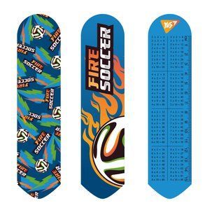 Закладка 2D Football, 4,5х19 см, голубая, Yes