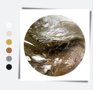 Набор Big Fluid Art Box Изумрудно-бронзовый (2 картины), 30 см