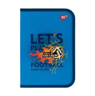 Папка для тетрадей Football, В5, 3х19х27 см, пластиковая, на молнии, Yes