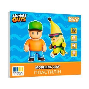 Пластилін Yes Stumble Guys, 10 кольорів, 200 г