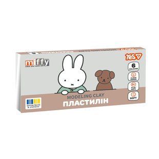 Пластилін Yes Miffy, 6 кольорів, 120 г