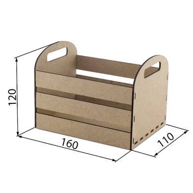 Набір DIY, Кошик для квітів, фруктів, презентів, №073, 16х11х12 см, МДФ, Fabrika Decoru