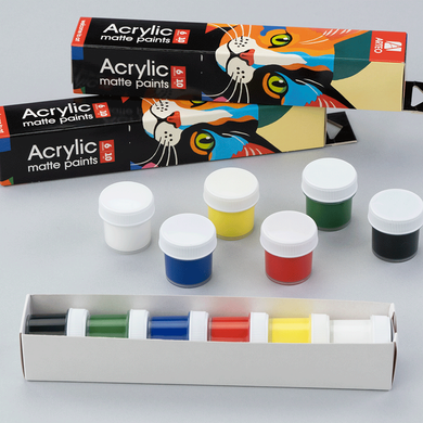 Набор акриловых красок ColorСat, 6&times;10 мл, матовый, Arteo