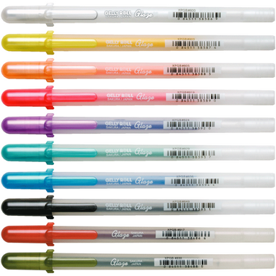 Ручка гелева, GLAZE 3D-ROLLER, Білий, Sakura