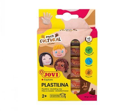 Пластилін відтінків шкіри JOVI MULTICULTURAL 6&nbsp;штук по 15&nbsp;г