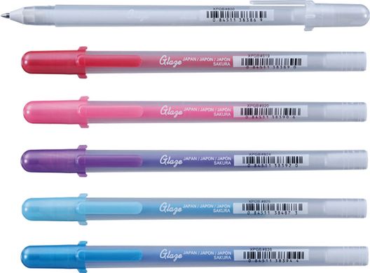 Ручка гелевая, GLAZE 3D-ROLLER, Белый, Sakura