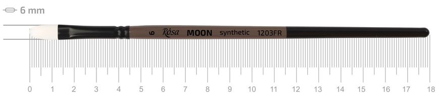 Пензель Moon 1203FR, №6, cинтетика, овальний, коротка ручка, Rosa