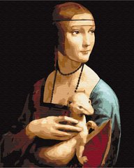 Картина за номерами Дама з горностаєм, Леонардо Да Вінчі, 40x50 см, Brushme