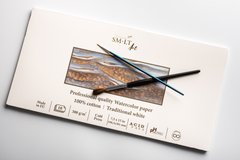 Альбом-склейка для акварели Pro Create Panoramic, 19x38 см, 300 г/м2, 10 листов, белый, Smiltainis